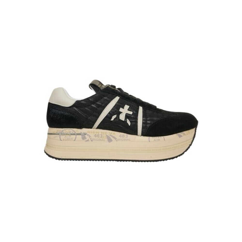 Premiata Platform Sneakers With Textured Fabric - NWT